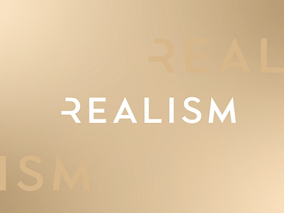 REALISM – Visual identity branding gold logo visual identity
