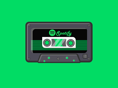 Spotify animation app design flat icon logo vector web