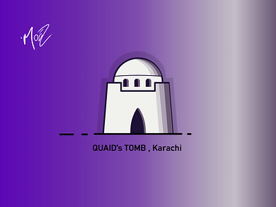 Jinnah Mausoleum, Karachi animation app flat illustration islamabad minimal moez mustafa pakistan single ui ux web