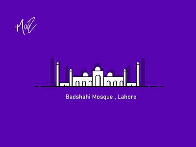 Badshahi Mosque , Lahore ar2d branding desi art design flat minimal art pakistan vector