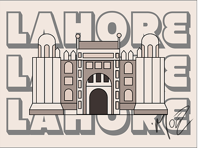 Lahore Fort app aseprite branding design fort of lahore icon illustration islamabad lahore lahore fort lahore fort illustration logo minimal typography