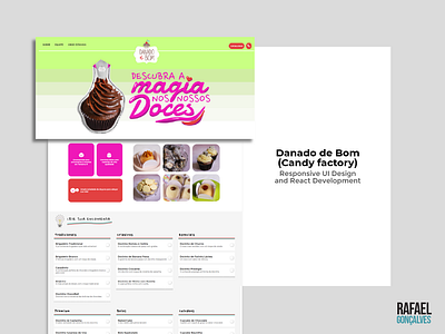 Danado de Bom (Candy Factory) development digitalart react responsive web design uiux website