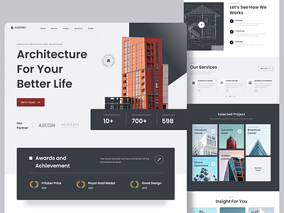 Gazeebo - Architecture Agency Landing Page apartment architecture building clean design home homepage interior landing page property real estate residence ui web design website