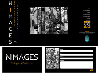 Website/Logo - Nimages Photography Productions black and white design logo logo design nigeria photography web design website website concept website design