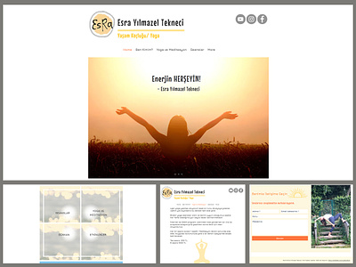 Website - Life Coach/Yoga Esra Yılmazel Tekneci design life coach turkey web design website website concept website design yoga