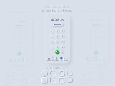 Neumorphism UI figma