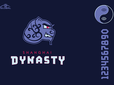 Shanghai Dynasty branding branding design concept design football logo graphic graphic design lion head logo logo design mascot logo nfl nfl logo sports sports design sports logo vector