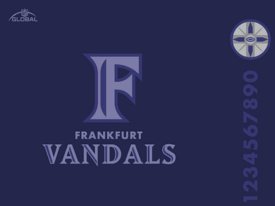 Frankfurt Vandals branding concept design football football logo graphic design identitiy logo logo design nfl nfl logo purple sports sports branding sports design sports logo vandal