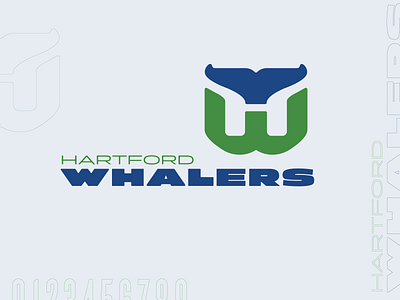 Hartford Whalers 15 minute Rebrand branding concept graphic design hartford hockey logo logo logo design sports sports design sports logo vector