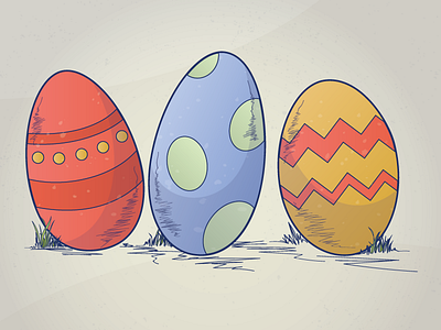 Easter Eggs easter eggs illustration pastel