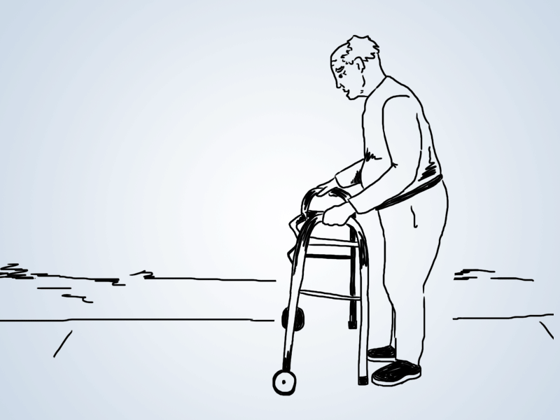 Old Man Walking animation drawing frame by frame motion old man senior sketch walker walking