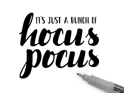 Bubble, bubble, I'm in trouble! halloween handlettering hocus pocus ink lettering movie pen quote