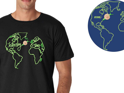 T-shirt design brand illustration snail vector way world