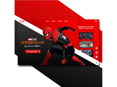 Spiderman far from home : UI Design design dribbble ui web