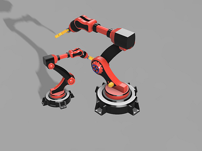 Robot Arms 3d 3d art 3dmodel 3dmodelling autodesk fusion360 industrialdesign mechanicaltoys moveable product product design robot robotic