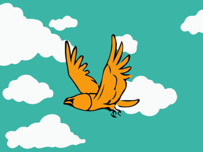 Glide throught clouds adobe illustrator adobe photoshop animation animation 2d animation design bird fly parallax effect prmier pro sky vectorart vectors