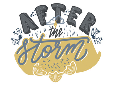 After The Storm app design illustration typography