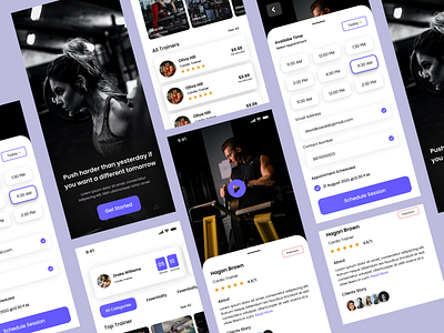 Fitness Mobile App app appdesigns best shot colors fitness fitter gym gym app mobile app strong ui uiux userinterface ux
