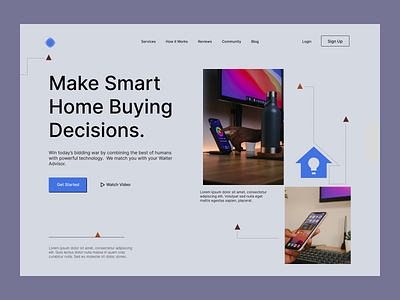 Smart Home- Landing Page best shot cleandesign colors design house landing page landingpage design smart home ui uiux user interface ux web webdesign website