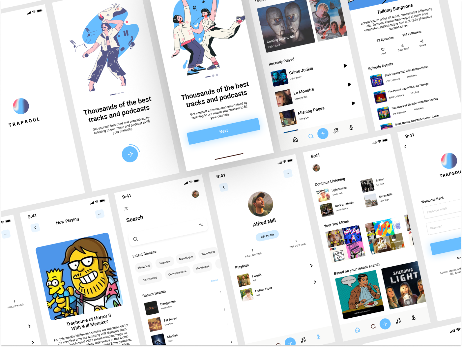 Trapsoul Music Application by Muskan Jassal on Dribbble