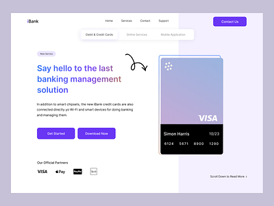 iBank Landing Page account bank best shot colors design financial landing page landingpage landingpage design payment ui ux web website