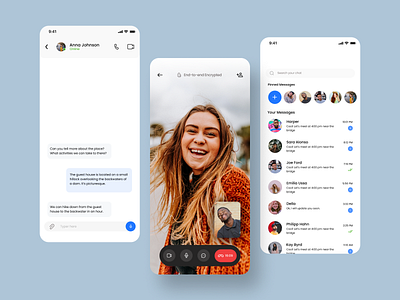 Chatting App app application best shot call chat colors design interaction interface social ui ux video