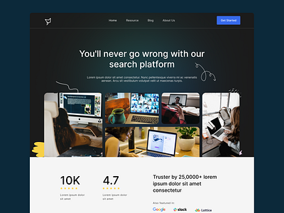 Search Engine Web Landing Page best shot colors design landing page landingpage platform search ui ux web website