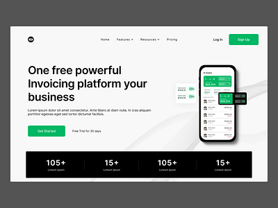 Invoice Website Landing Page