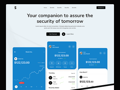 Stock Website Landing Page