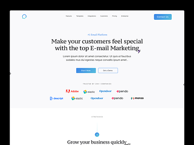E-mail Marketing Agency Website best shot colors design email email marketing landing page marketing ui ux web website