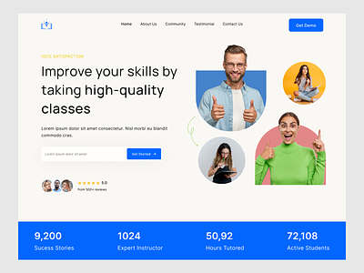 Online Learning Web Landing Page