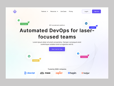 B2B Web Landing Page agency automation b2b best shot colors design dev developer devops landing page ui ux web website