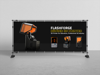 Banner Flashforge Design branding design graphicdesign illustration illustrator photo editing photoshop