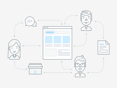 Authority Management files icons illustration illustrator manage person simple web