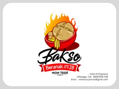 logo-bakso-beranak-128 brand branding creative culinary custom logo design design logo handlettering illustration logo logo design logo inspiration logo kuliner logo maker logos logotype typography vector