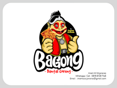 logo-karakter-bagong-bantal-goreng brand branding cafe logo character logo creative culinary culinary logo custom logo design logo handlettering illustration lettering custom lettering logo logo design logo inspiration logo kuliner logo restaurant logos logotype typography