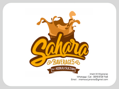 culinary-logo-sahara-baverages brand branding cake shop creative culinary custom logo design design logo handlettering illustration logo logo design logo inspiration logo kuliner logo maker logos logotype typography ui vector