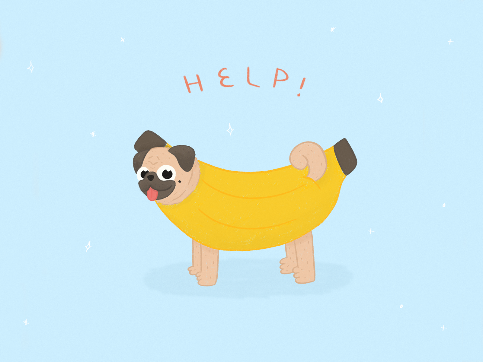 Banana dog by Lizeth Estrada on Dribbble