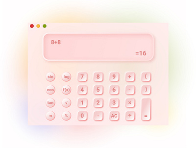 daily ui 004 2.5d app calculator dailyui design figma figmadesign illustration pink sketch ui ux vector web