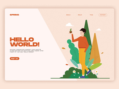 Web landing page design