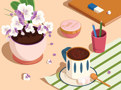 Afternoon tea afternoon tea app dailyui design figma illustration isometric sketch ui ux vector web