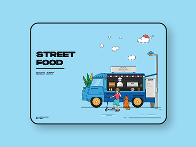 street food adobe city design dogs food illustration kid street street food summer web windy