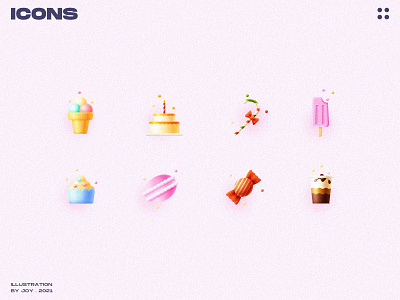 Candy Icons app candy design foodie graphic design ice cream icons illustration sweets ui ux web