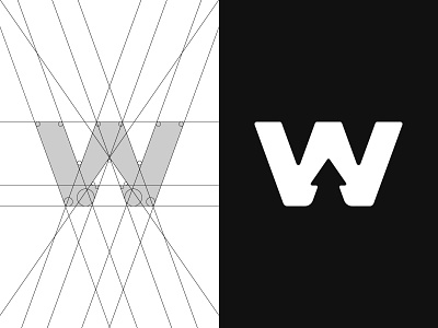 W + arrow logo concept arrow arrow logo concept grid grid system letter logo letter w logo logo concept logo grid logo process logos logotype w w logo