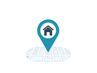 Animated Location Icon :: house animated icons animation animation after effects animation design app flat icon design flat icons mobile mobile app design motion graphics design product design ui design web