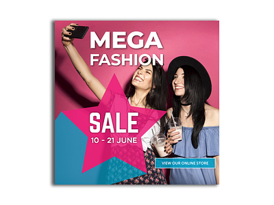 Mega fashion sale advert branding digital ads graphic design mobile sale social social media typography typography design