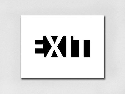 Please Exit Here graphic design graphic designers negative space negative space logo typeface typography typography art typography design