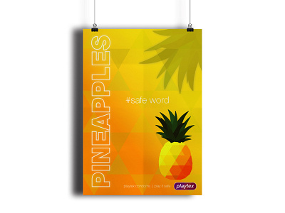 Pineapples - Safe word advert advertising art direction creativity graphic design print design typography typography art typography design