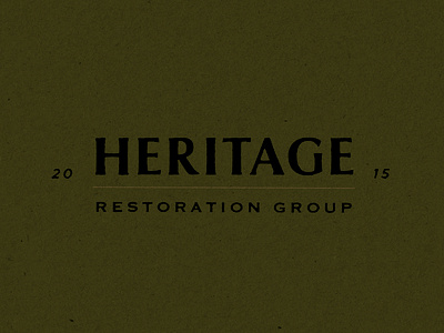 Heritage Restoration Group branding design logo rats rats worldwide rww texture type typography