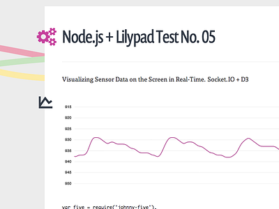 Sensor Testing Screen chart d3 data dataviz flat graph gray icon infovis line node visualization